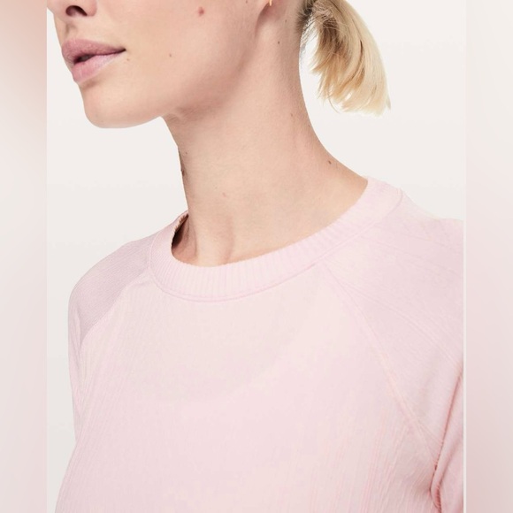 Lululemon Rest Less Pullover Blissful Pink Textured Long Sleeve Top Size 4? - Picture 4 of 13